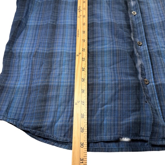 Columbia Sportswear Mens XL Blue Plaid Long Sleeve Button Down Shirt AM7517 - Picture 6 of 8